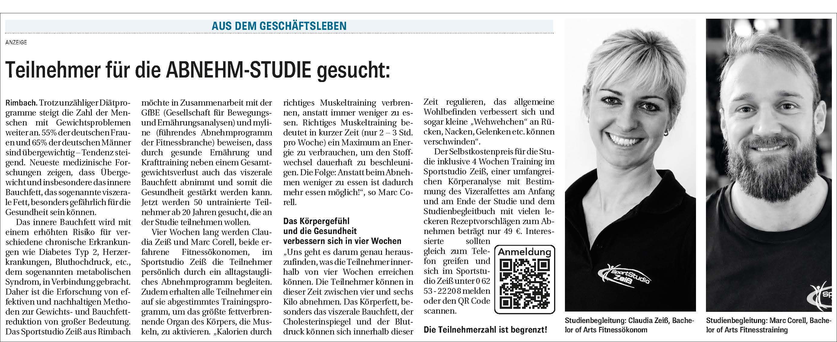 PR Abnehmstudie